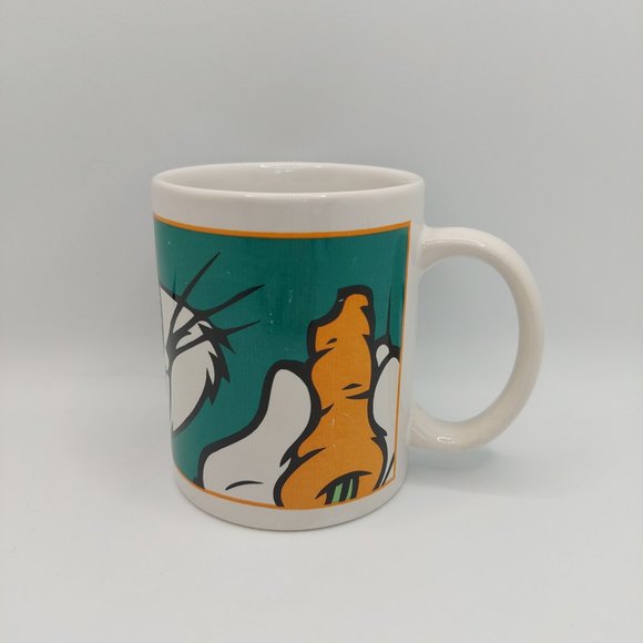 Looney Tunes - Vintage 2000 Bugs Bunny Carrot Coffee Tea Cup Warner Bros - Picture 3 of 7